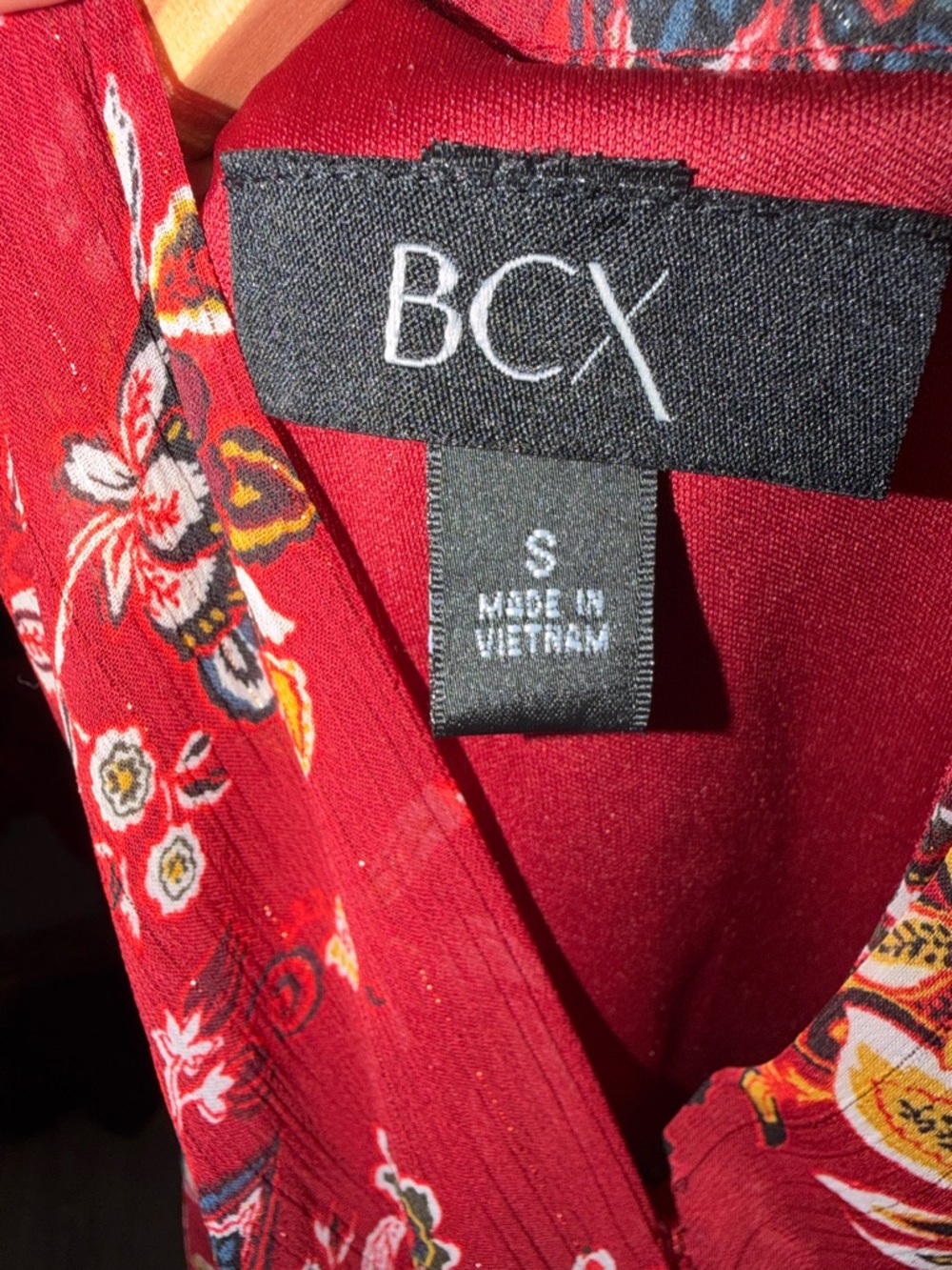 BCX S Red Floral Halter Romper - Picture 4 of 4